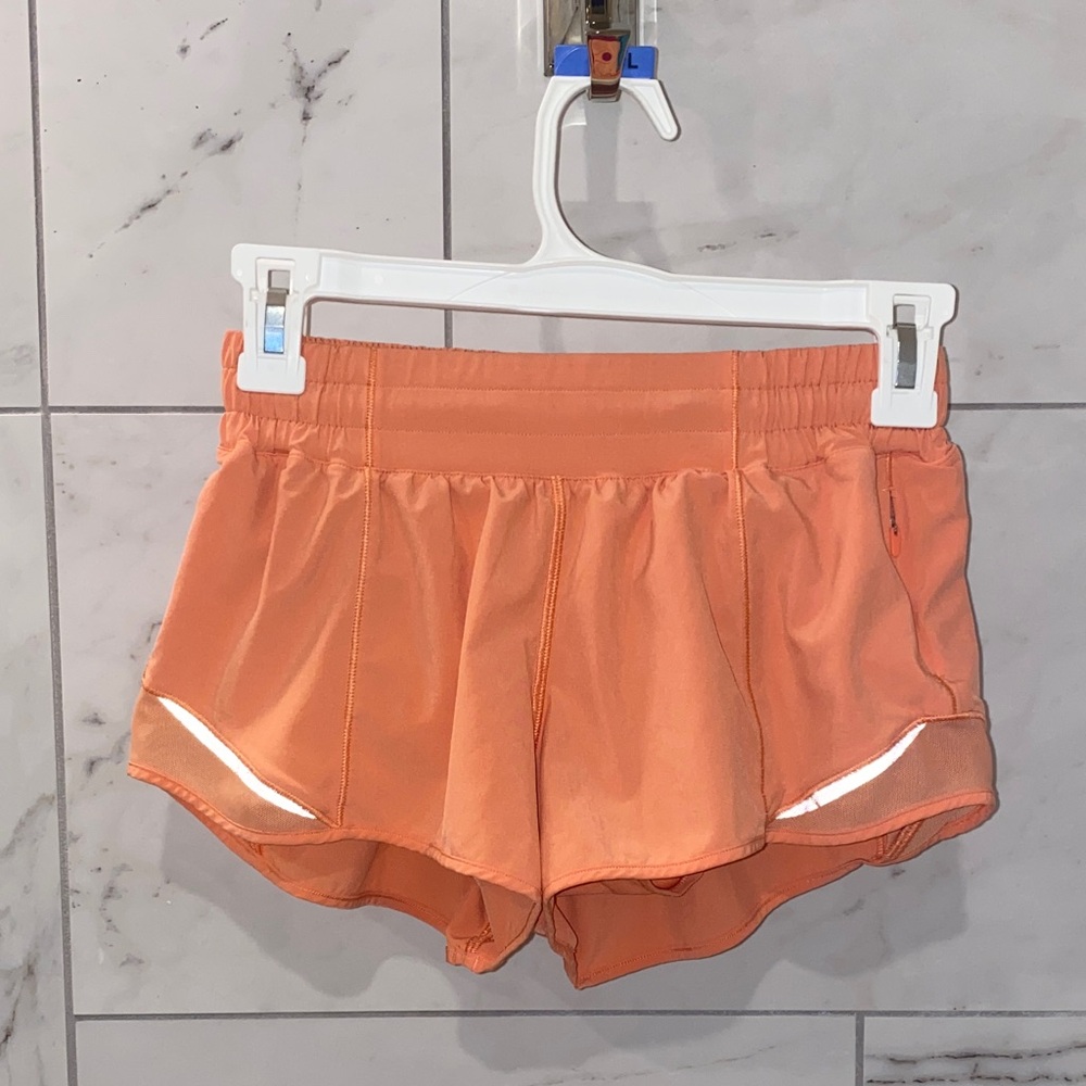 lululemon athletica Vibrant Orange Athletic Shorts